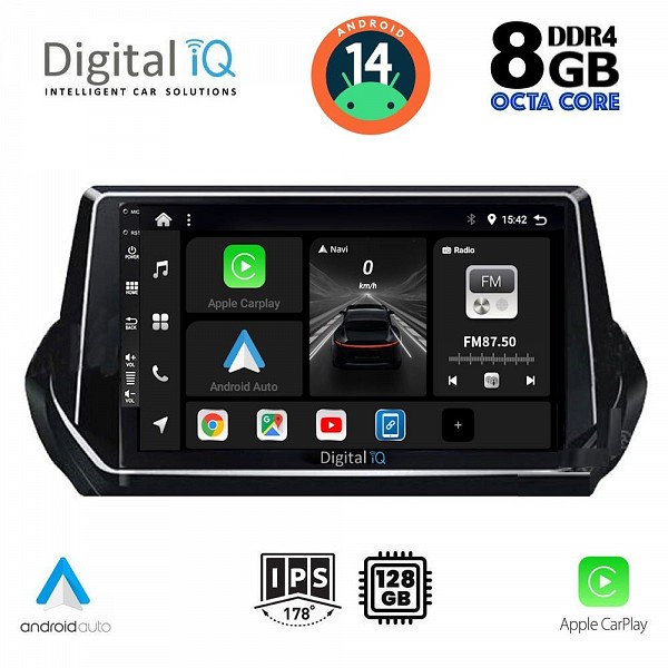 DIGITAL IQ BXF 7509_CPAA (9inc) MULTIMEDIA TABLET for PEUGEOT 208 ? 2008 mod. 2021>