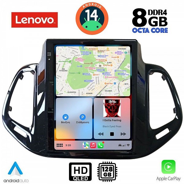 Digital iQ LENOVO SSW 10878_CPA TESLA STYLE OEM JEEP COMPASS mod. 2017-2020