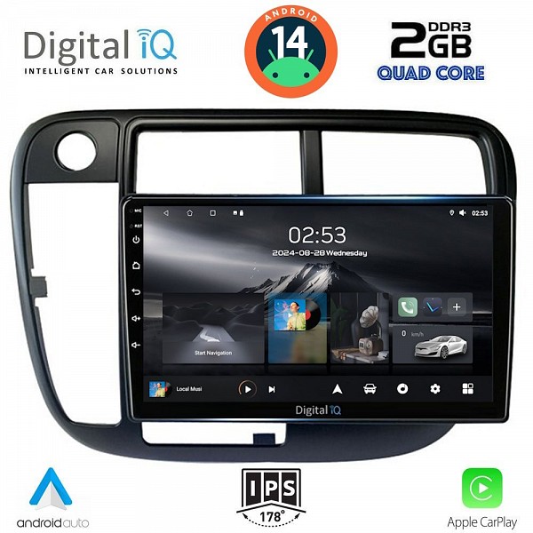 DIGITAL IQ RSB 1186_CPA CLIMA (9inc) MULTIMEDIA TABLET for HONDA CIVIC mod. 1995-2001