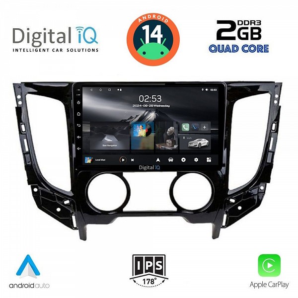 DIGITAL IQ RSB 1437_CPA A/C (9inc) MULTIMEDIA TABLET for MITSUBISHI L200 mod. 2015>  A/C