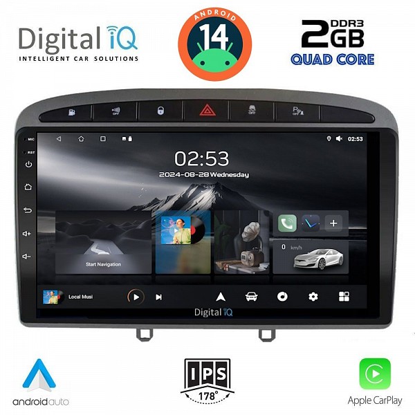 DIGITAL IQ RSB 1513_CPA (9inc) MULTIMEDIA TABLET for PEUGEOT 308 mod.2007-2012 - RCZ mod.2009-2015