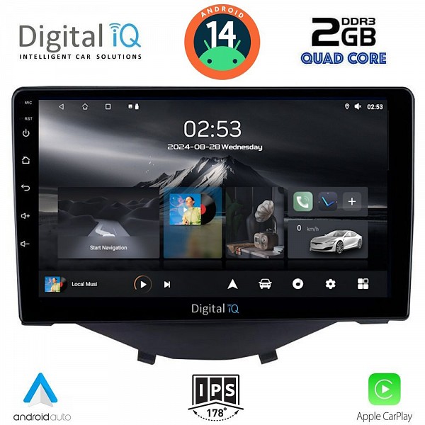 DIGITAL IQ RSB 1715_CPA CLIMA (9inc) MULTIMEDIA TABLET for CITROEN C1-PEUGEOT 108-TOYOTA AYGO mod. 2014>