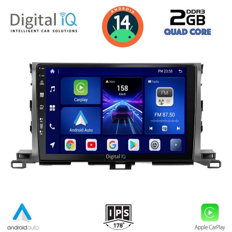 DIGITAL IQ BXC 3700_CPAA (10inc) MULTIMEDIA TABLET for TOYOTA HIGHLANDER mod. 2014-2019