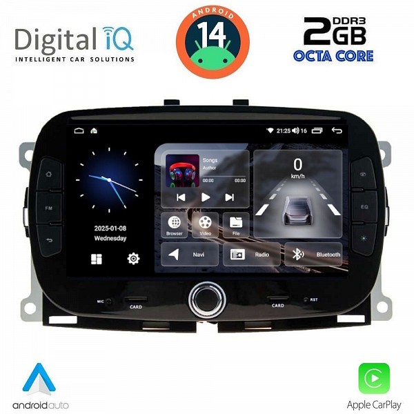 DIGITAL IQ BLF 398_CPA (7" DECK) MULTIMEDIA SYSTEM for FIAT 500 mod. 2016>