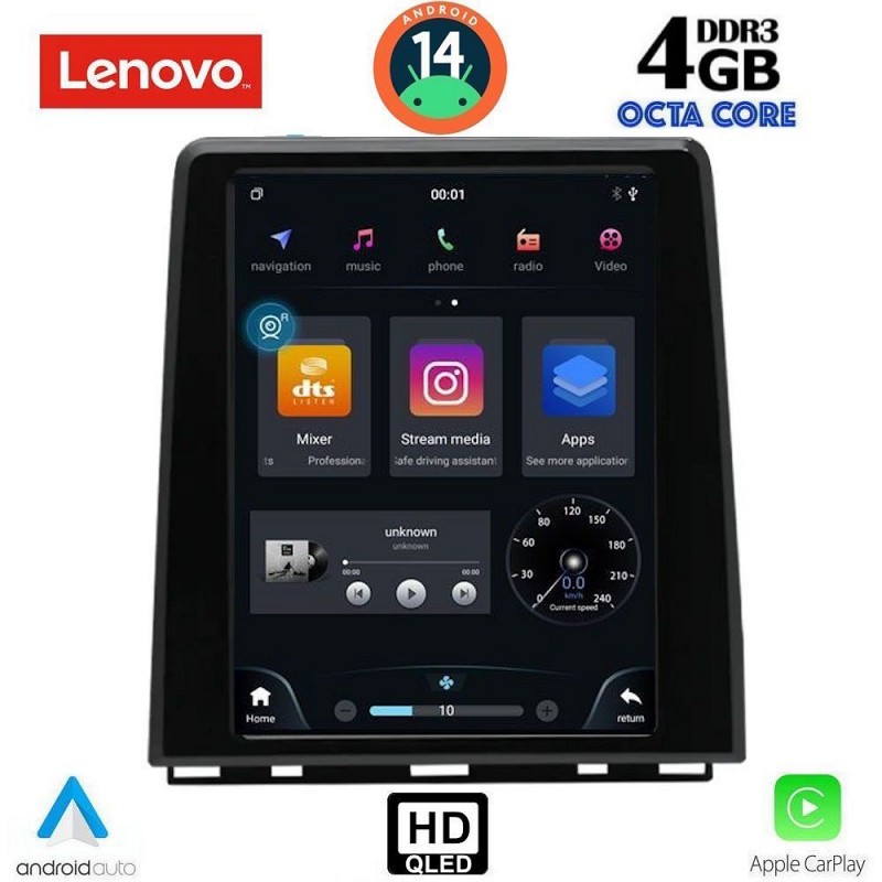 Digital iQ LENOVO SSX 9947_CPAA (LOW VERSION) TESLA STYLE for RENAULT CLIO 5 mod. 2019>