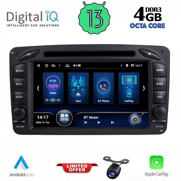DIGITAL IQ BXE 671_CPA (7" DVD) MULTIMEDIA SYSTEM for MERCEDES C (W203) mod. 1999-2004