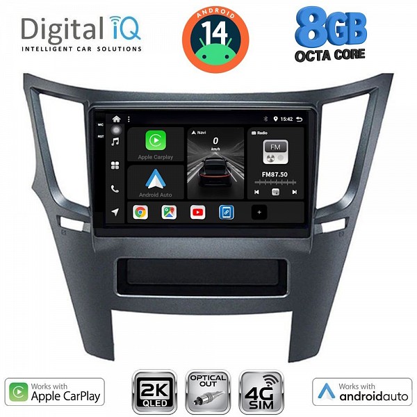 DIGITAL IQ BXK 20667_CPAA (9inc) MULTIMEDIA TABLET for SUBARU LEGACY - OUTBACK mod. 2009-2014
