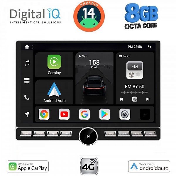DIGITAL IQ BXF 7950_CPAA (10.1'' DIN) MULTIMEDIA TABLET 1DIN with 4G SIM