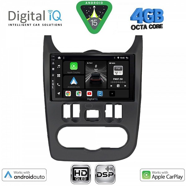 DIGITAL IQ BXF 6101BL_CPAA (9inc) MULTIMEDIA TABLET for DACIA DUSTER ? LOGAN ? SANDERO mod. 2006-2012 (BLACK)