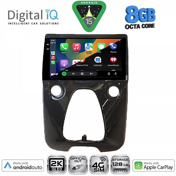 DIGITAL IQ BXK 20708_CPAA A/C (10inc) MULTIMEDIA TABLET for CITROEN C1-PEUGEOT 108-TOYOTA AYGO mod. 2014>