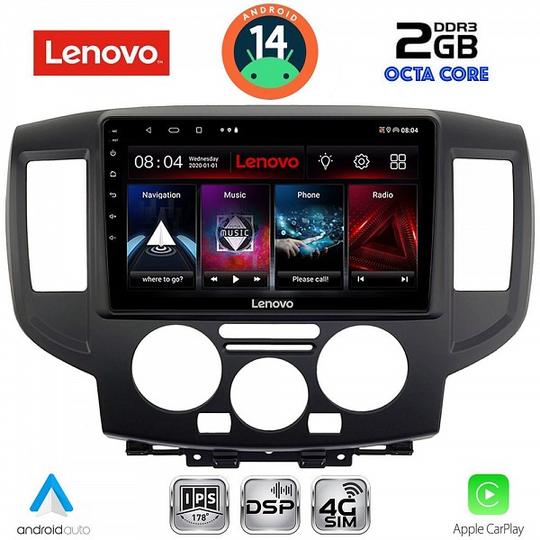 Digital iQ LENOVO LVF 5458BL_CPA (9inc) MULTIMEDIA TABLET for NISSAN NV 200 mod. 2009> (BLACK)