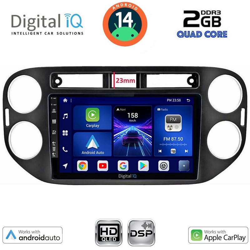 DIGITAL IQ BXC 3760BL_CPAA (9inc) MULTIMEDIA TABLET for  VW TIGUAN  mod. 2011-2016 (BLACK)