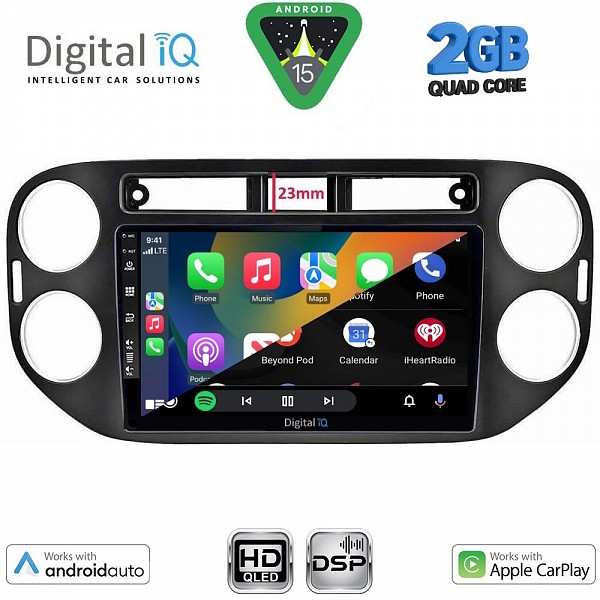 DIGITAL IQ BXC 3760BL_CPAA (9inc) MULTIMEDIA TABLET for  VW TIGUAN  mod. 2011-2016 (BLACK)