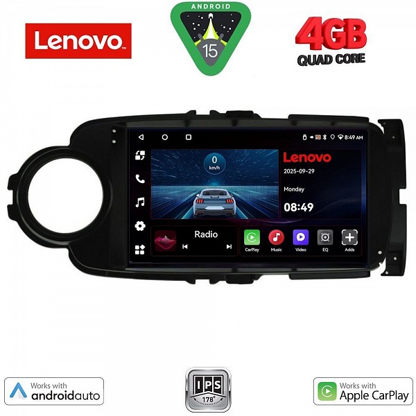 Digital iQ LENOVO LVE 8737BL_CPAA (9inc) MULTIMEDIA TABLET for TOYOTA YARIS mod. 2011-2015  (BLACK)