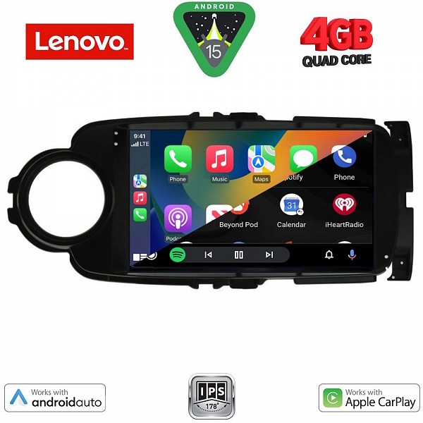 Digital iQ LENOVO LVE 8737BL_CPAA (9inc) MULTIMEDIA TABLET for TOYOTA YARIS mod. 2011-2015  (BLACK)