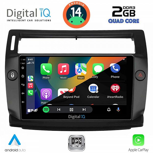 DIGITAL IQ RSB 1084BL_CPA (9inc) MULTIMEDIA TABLET for CITROEN C4  mod. 2004-2011 (BLACK)