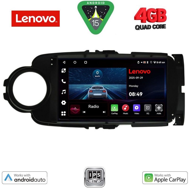 Digital iQ LENOVO LVE 8737BL_CPAA (9inc) MULTIMEDIA TABLET for TOYOTA YARIS mod. 2011-2015  (BLACK)