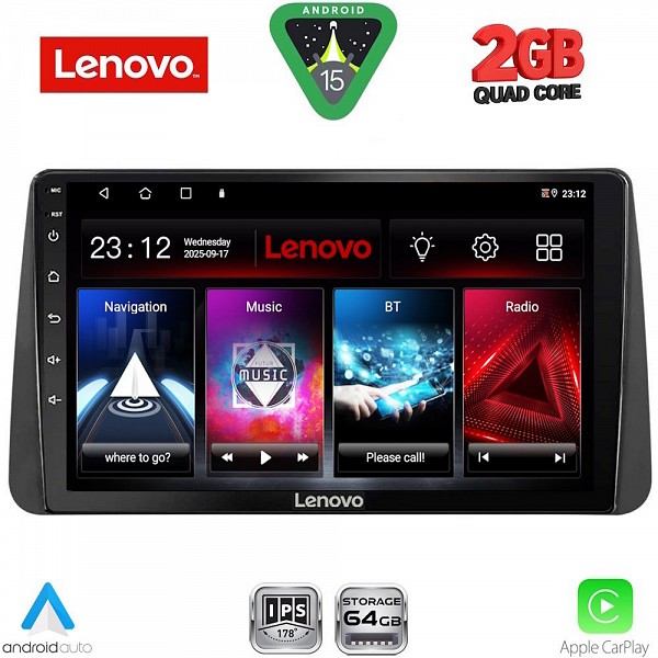Digital iQ LENOVO LVD 2149_CPA DASH (9inc) MULTIMEDIA TABLET for FIAT TIPO mod. 2018-2023
