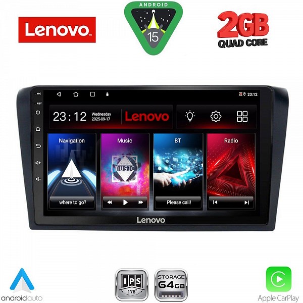 Digital iQ LENOVO LVD 2365_CPA (9inc) MULTIMEDIA TABLET for MAZDA 3 mod. 2003-2008