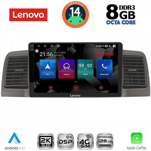 Digital iQ LENOVO SSW 10712GR_CPA (9inc) MULTIMEDIA TABLET for TOYOTA COROLLA mod. 2001-2006 (GREY)