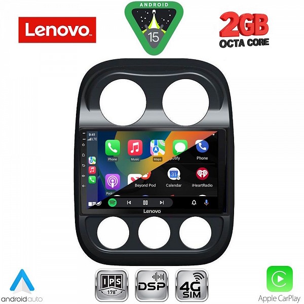 Digital iQ LENOVO LVF 5277_CPA (10inc) MULTIMEDIA TABLET for JEEP COMPASS - PATRIOT mod. 2007-2016