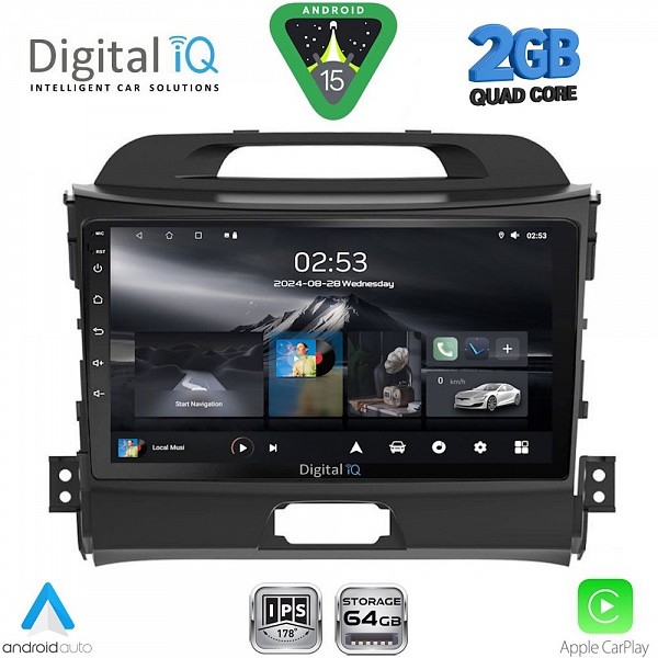 DIGITAL IQ RSD 1325_CPA (9inc) MULTIMEDIA TABLET for KIA SPORTAGE mod. 2010-2015