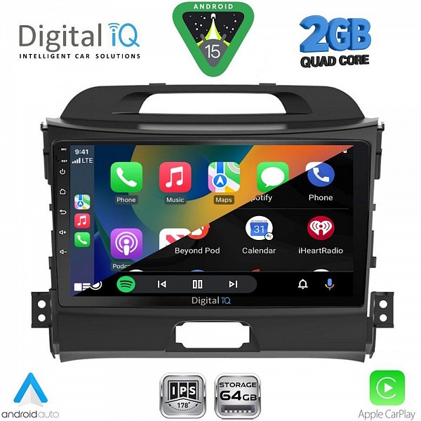 DIGITAL IQ RSD 1325_CPA (9inc) MULTIMEDIA TABLET for KIA SPORTAGE mod. 2010-2015