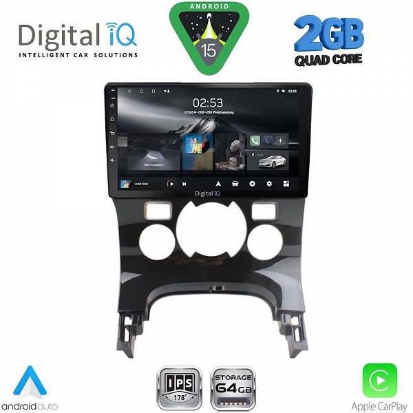 DIGITAL IQ RSD 1515_CPA CLIMA (9inc) MULTIMEDIA TABLET for PEUGEOT 3008 mod. 2008-2016  CLIMA