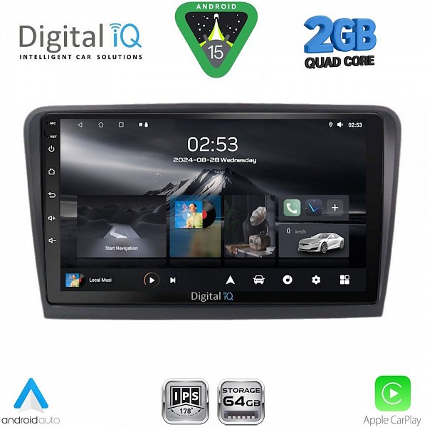 DIGITAL IQ RSD 1601_CPA (9inc) MULTIMEDIA TABLET for SKODA RAPID mod. 2012-2023