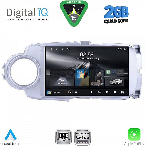 DIGITAL IQ RSD 1737SL_CPA (9inc) MULTIMEDIA TABLET for TOYOTA YARIS mod. 2011-2015 (SILVER)