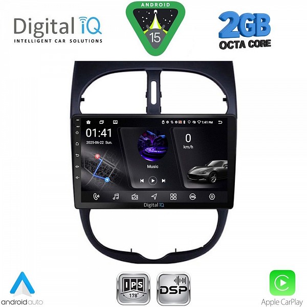 DIGITAL IQ RSF 4506_CPA (9inc) MULTIMEDIA TABLET for PEUGEOT 206 mod. 1998-2006