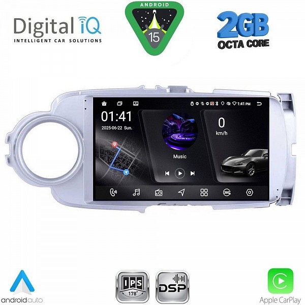DIGITAL IQ RSF 4737SL_CPA (9inc) MULTIMEDIA TABLET for TOYOTA YARIS mod. 2011-2015 (SILVER)