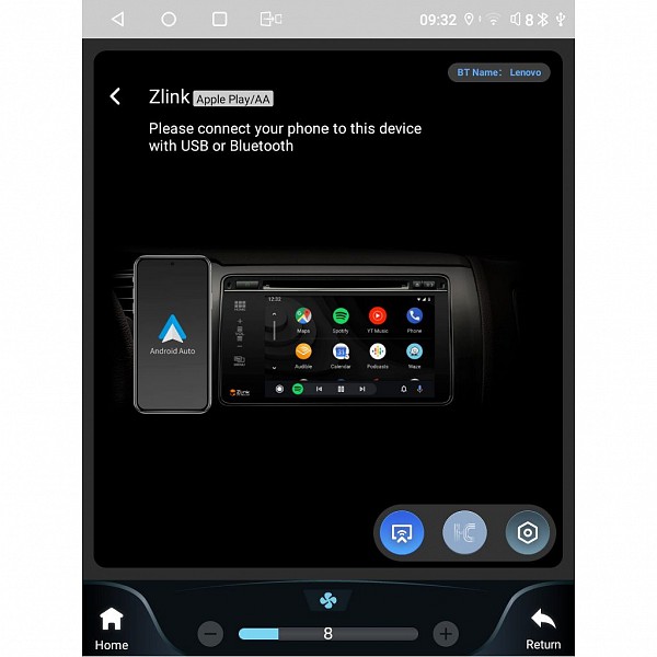 Digital iQ LENOVO SSW 10855_CPA TESLA STYLE  for FORD FOCUS mod. 2011-2017