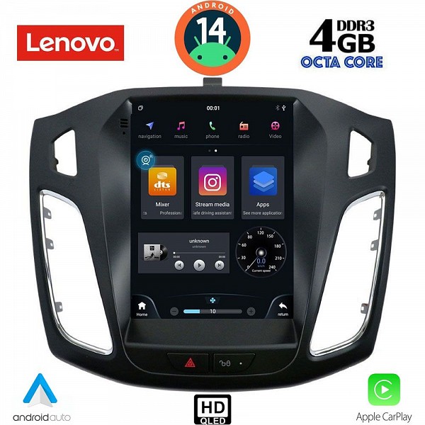 Digital iQ LENOVO SSX 9855_CPA TESLA STYLE  for FORD FOCUS mod. 2011-2017