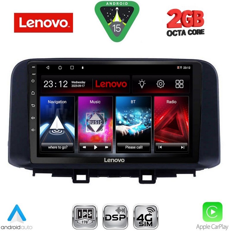 Digital iQ LENOVO LVF 5237_CPA (10inc) MULTIMEDIA TABLET for HYUNDAI KONA mod. 2017-2023