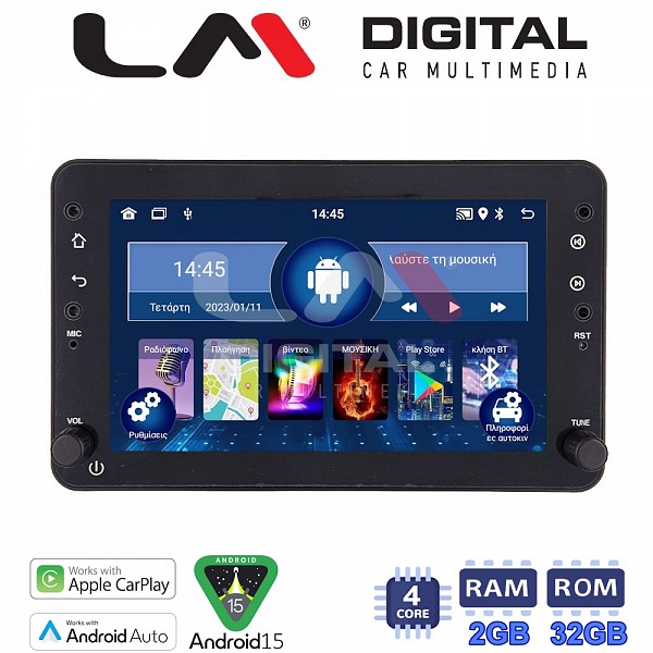 Electric Life OEM ALFA ROMEO159 - SPIDER- BRERA 2004>2012 ANDROID 15/ 4CORE GPS / DVD / USB / BT2ADP / SD / TV / IPOD / WIFI / 2+32 GB HARD DISC